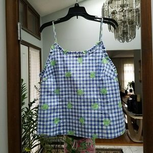 Blue Gingham Lilly Pulitzer top